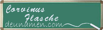 Corvinus Flasche Visitenkarte